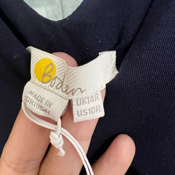 Boden Sienna Jersey Maxi Dress Size 10R US Womens Sleeveless Long Navy Blue - Picture 3 of 4